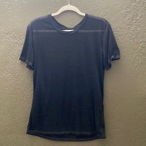 Wilfred Free washed black burnout tee